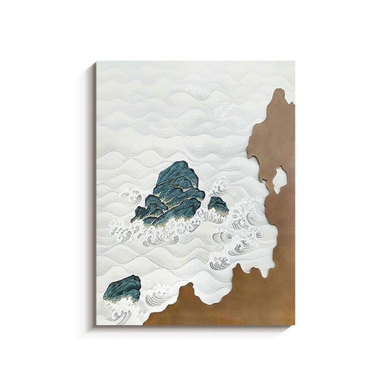 新中式3d立体雕刻玄关装饰画抽象轻奢现代客厅墙面壁画设计师挂画